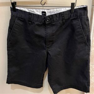 RVCA black men’s chino shorts. Great for golf and everyday wear.